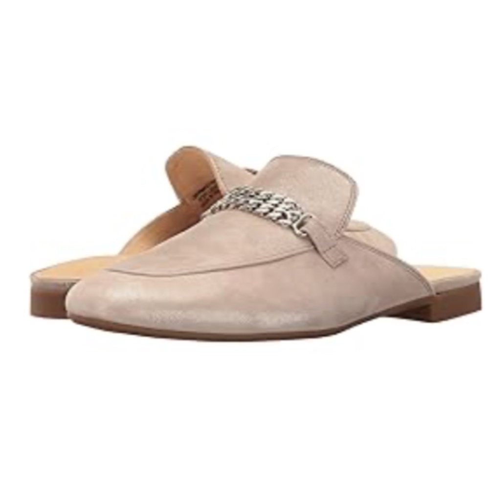 Paul Green Prentiss Mule 6.5/9 Tan Nude Metallic suede leather comfort shoe NEW